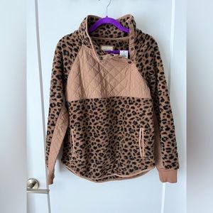 NWT Abercrombie & Fitch Asymmetric Snap-Up Fleece Jacket